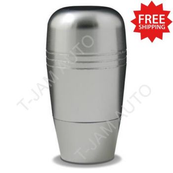 SAAS Silver Brushed Aluminium Metal Long Gear Knob Easy to Fit