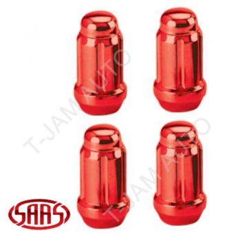 SAAS Small Diameter 12mm x 1.25mm Red Lock Nuts