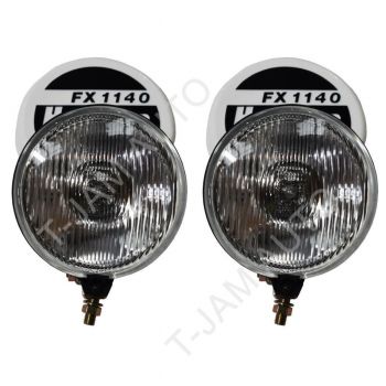 Driving Fog Lamps Pair 12V - 140mm Round with H3 Halogen Bulb