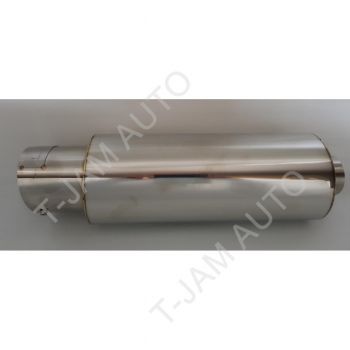 Drift Stainless Steel Exhaust Muffler 60mm Inlet / 100mm Outlet