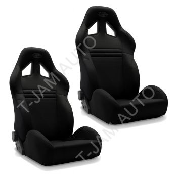 SAAS Kombat Black Dual Recline X2 (Pair) Sports Race Seat