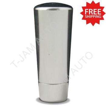 SAAS Silver Polished Aluminium Metal Long Gear Knob Easy to Fit