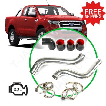 SAAS Intercooler Polished Alloy Pipe Full Kit suits Ford Ranger PX 2011-20 3.2L