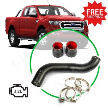 SAAS Intercooler Black Alloy Pipe Cold Side suits Ford Ranger PX 2011-20 3.2L