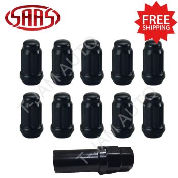SAAS Lock Nuts Small Diameter 10 x 12mm x 1.5mm Black inc Key