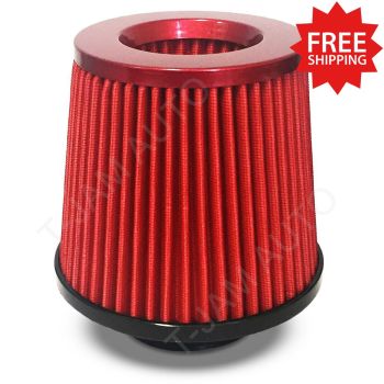SAAS Pod Filter Urethane Red with Red Top Dual Cone 76mm