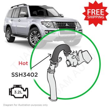 SAAS Silicone Intercooler Pipe TopHot Side suits Mitsubishi Pajero NS NT 2006-14