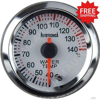 WATER TEMPERATURE 52mm Analogue Gauge by Autotecnica 7 Colours 12v guage