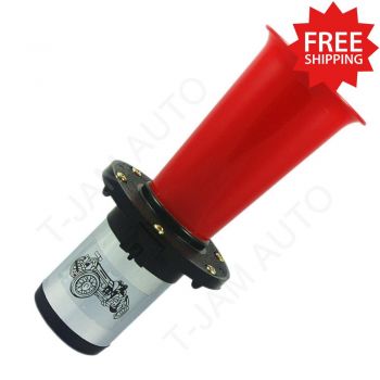 AAH-OOH-GAH Red Vintage Style Air Horn Sound Antique Horn 12V