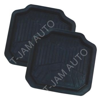 Outback 4x4 Deep Dish Rubber Mats Black Rear Universal 4WD