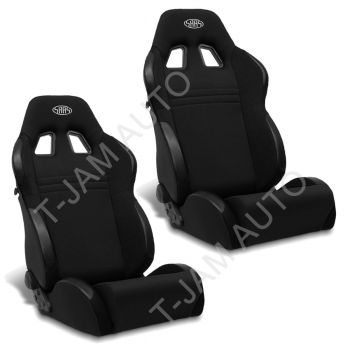SAAS Vortek Black Dual Recline X2 (Pair) Sports Race Seat