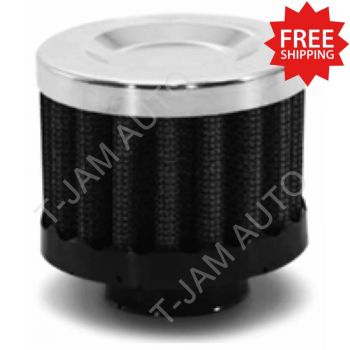 SAAS Mini Air Breather Filter Black 12mm