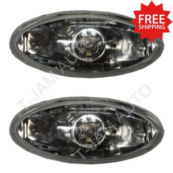 Driving Fog Lamps Pair 12V - 124x45mm Oval with H3 Halogen Bulb