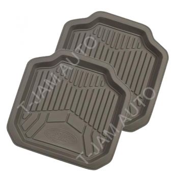 Outback 4x4 Deep Dish Rubber Mats Grey Rear Universal 4WD