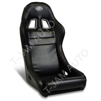 SAAS Mach II Black PU Leather Fixed Back Sports Race Seat