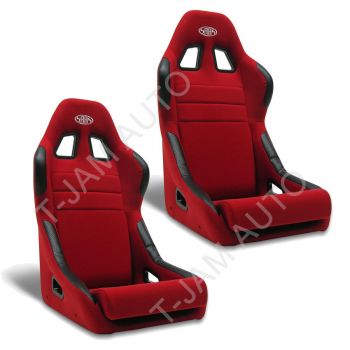 SAAS Mach II Red Fixed Back x2 (Pair) Sports Race Seat