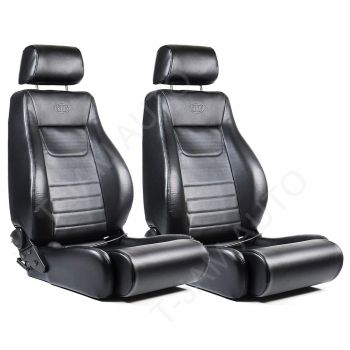 SAAS 4x4 2 (Pair) x Seat Black PU Leather  ADR Compliant