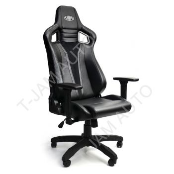 SAAS Executive Office Racing Chair Black with Carbon Accents Gaming