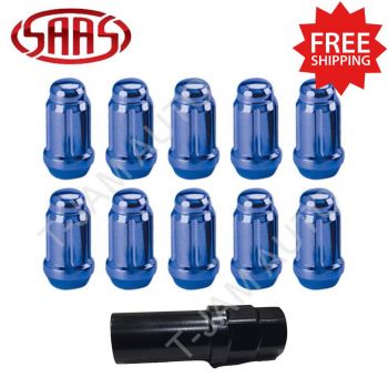 SAAS Lock Nuts Small Diameter 10 x 12mm x 1.25mm Blue inc Key