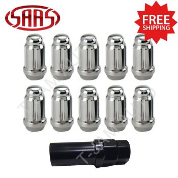 SAAS Lock Nuts Small Diameter 10 x 12mm x 1.5mm Chrome inc Key