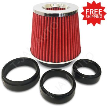 SAAS Dual Cone Red Multifit Pod Filter 60-100mm Air Filter