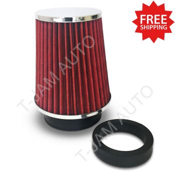 SAAS Pod Air Filter Red Multi Fit 60 - 76mm Chrome