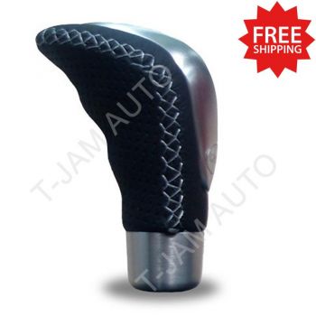 MONZA Black Leather with Chrome Insert Gear Knob