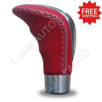 MONZA Red Leather with Chrome Insert Gear Knob