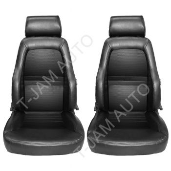 Outback 4x4 Heated Bucket Seat Pair 2 x Black Leather ADR Approved