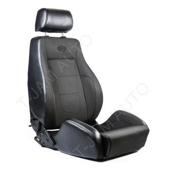 SAAS Seat Sports 4x4 Black PU / Black Cloth  ADR Compliant