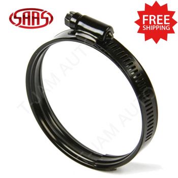 SAAS Stainless Steel Hose Clamp Dual Bead 70mm x 1 Black