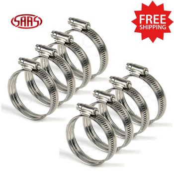 SAAS Stainless Steel Hose Clamp Dual Bead 102mm x 8 Polished