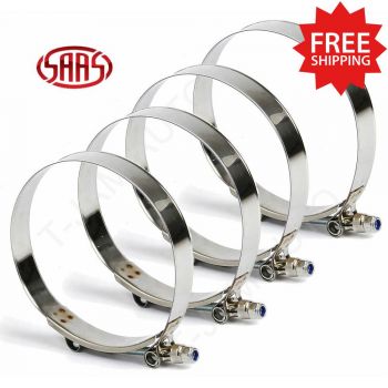 SAAS Stainless Steel Hose Clamp T-Bolt 57mm x 4 Polished