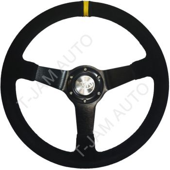 SAAS Drifter Suede Steering Wheel 350mm Deep Dish