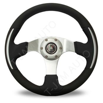 Autotecnica Racer III Leather Black Steering Wheel Alloy Spokes