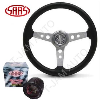 SAAS Steering Wheel 350mm suits NISSAN GQ PATROL Polyurethane & Boss Kit