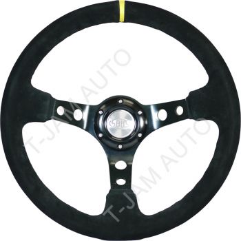 SAAS GT Sports Seude Steering Wheel 350mm Deep Dish