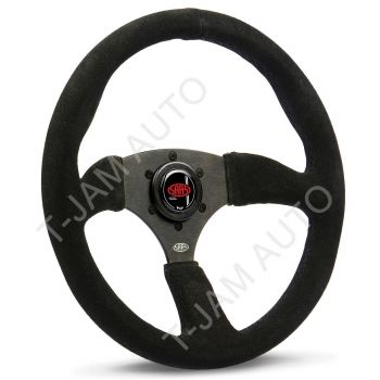 SAAS Steering Wheel Suede 14 ADR Tokyo Motorsport Black Spoke