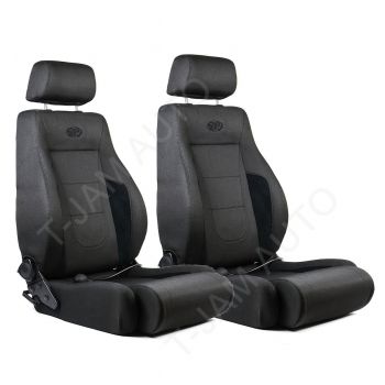 SAAS 2 (Pair) x Seats Trax 4x4 Black Cloth with highlight trim ADR Compliant
