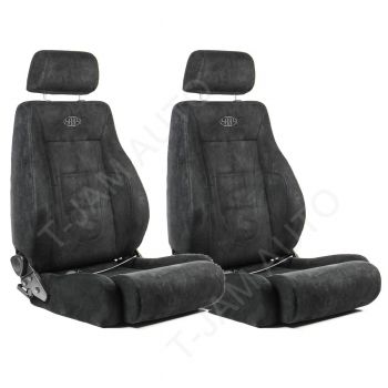 SAAS 2 (Pair) x Seats Trax 4x4 Black Water Repellent Cloth ADR Compliant