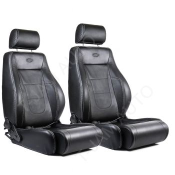 SAAS 2 (Pair) x Seats Trax 4x4 Premium Black Leather ADR Compliant