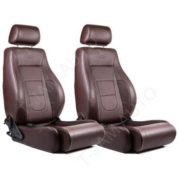 SAAS 2 (Pair) x Seats Trax 4x4 Premium Brown Leather ADR Compliant